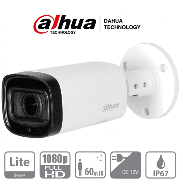 HAC-HFW1200R-Z-IRE6 DAHUA Camara Bullet HDCVI 1080p/ Lente Motorizado 2.7mm - 12mm