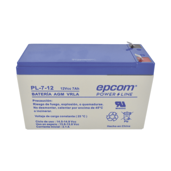 PL-7-12 EPCOM Batería 12 Vcc / 7 Ah / UL / Tecnología AGM-VRLA