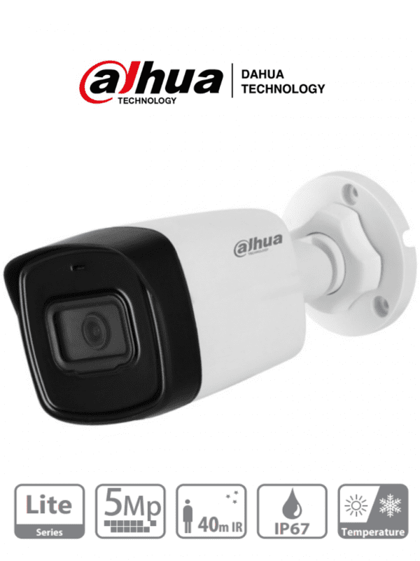 HAC-HFW1500TL-28 DAHUA Camaras  Bullet de 5MP/ Lente de 2.8 mm IR de 40 Mts IP67 Starlight CVI/CVBS/AHD/TVI