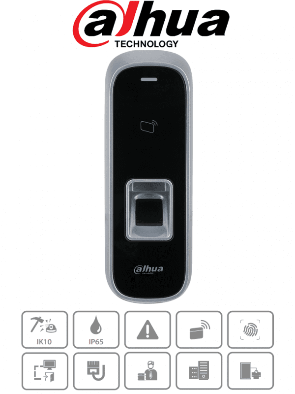 DHI-ASI1202M-D DAHUA Control de acceso TCP/IP standalone/ Para exterior / IK10 / IP65 / 30,000 usuarios