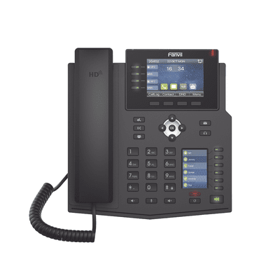 X5U FANVIL Teléfono IP Empresarial con Estándares Europeos, 16 lineas SIP con pantalla LCD a color