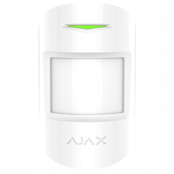 28267.06.WH3 AJAX CombiProtect W – Detector inalámbrico combinado de rotura de cristal y movimiento. Color Blanco