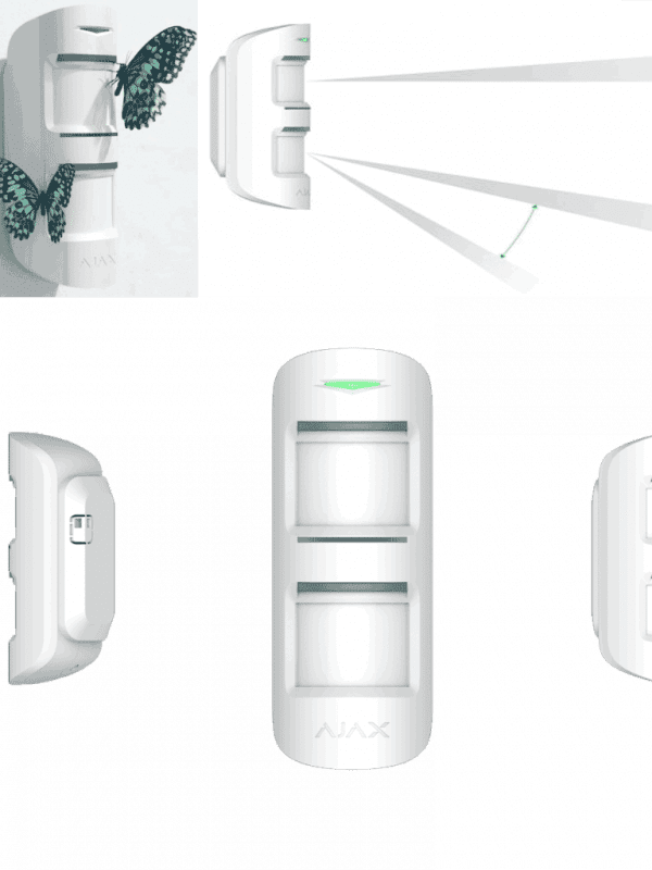 28302.33.WH3 AJAX MotionProtect Outdoor W Detector de movimiento inalámbrico para exterior con sistema anti-enmascaramiento avanzado