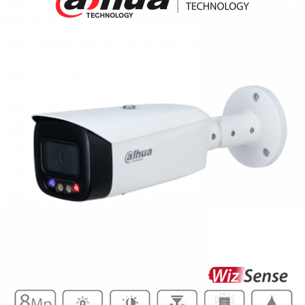 IPC-HFW3849T1-AS-PV DAHUA Camara IP Bullet de 8MP con Disuación Activa/ TiOC/ WizSense/ Lente de 2.8mm/ Ir de 30 Mts