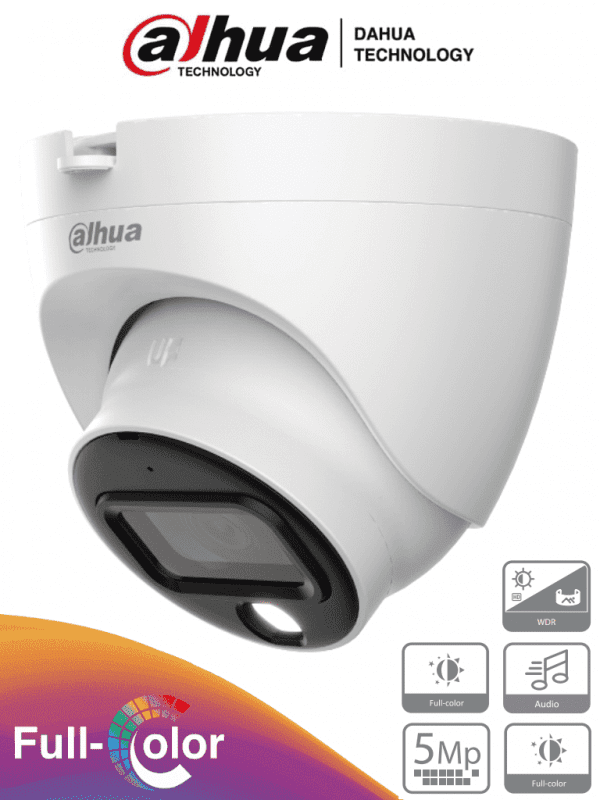 HDW1509TLQ-A-LED DAHUA Camaras  Domo Full Color de 5MP/ Lente de 3.6mm/ Grados de apertura/ Imagen a Color 24/7