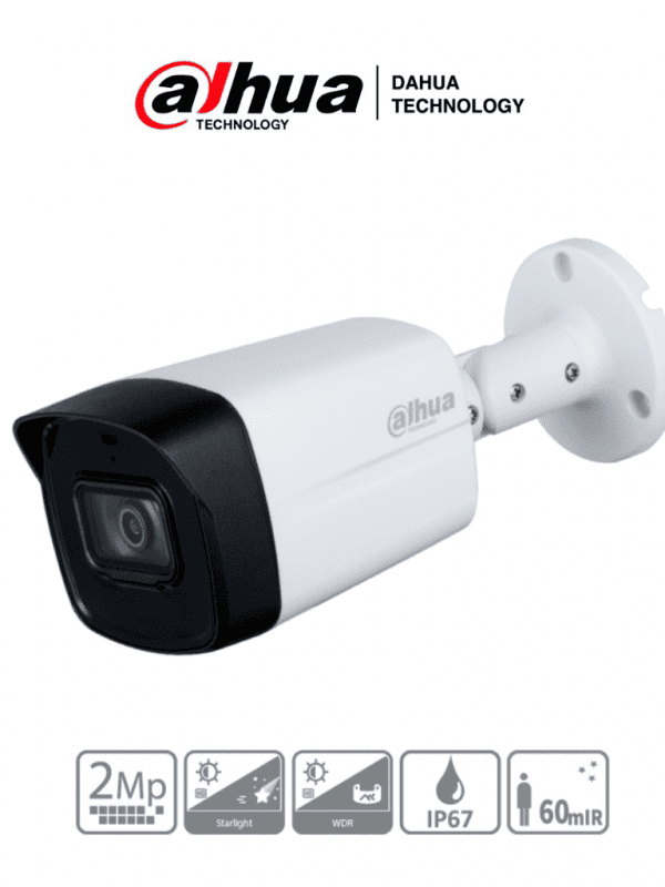 HAC-HFW1231TLM-I6 DAHUA Camara Bullet de 2 MP/ Super Adapt/ Lente de 2.8 mm/ 107 Grados de Apertura