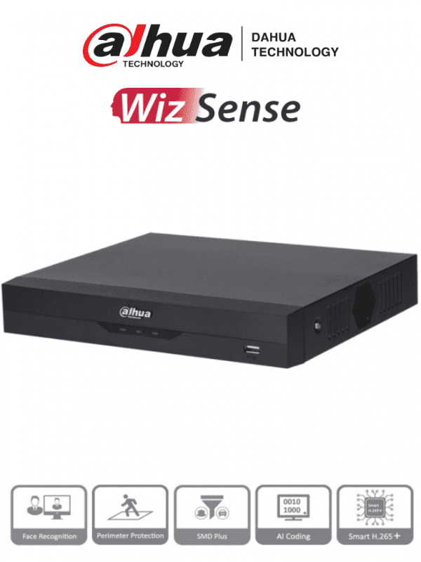 DH-XVR5108HS-4KL-I3 DAHUA DVR 8 Canales 4k/ WizSense/ H.265+/ 8 Canales +8 IP/ Hasta 16 Canales IP