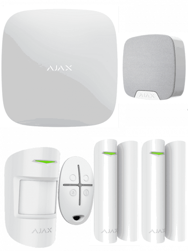 RES-2-1-SI-LL AJAX KIT RESIDENCIAL Panel de alarma control mediante aplicación para smartphone, 1 sensor de movimiento