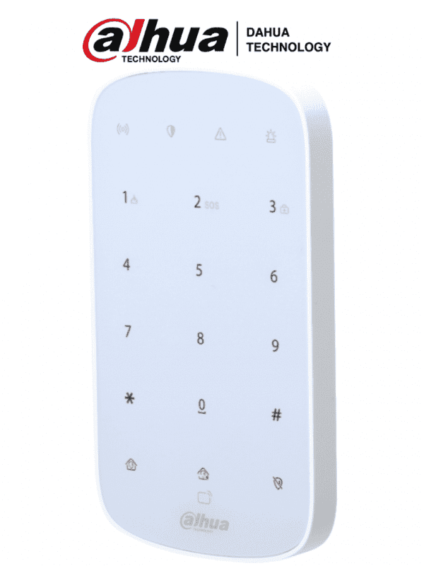 DHI-ARK30T-W2 DAHUA Teclado Inalámbrico Interior Touch para Armado y Desarmado/ Soporta hasta 32 usuarios con Pin o Tarjetas Mifare