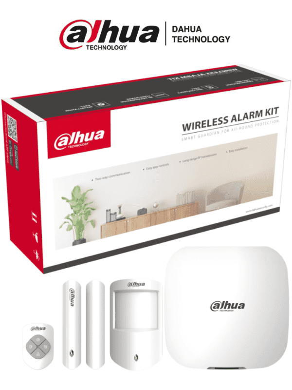 DHI-ART-ARC3000H-03-W2 DAHUA Kit de Alarma Inalámbrico con Conexión Wifi y Ethernet/ Monitoreo por APP/ Incluye Panel WiFi Ethernet