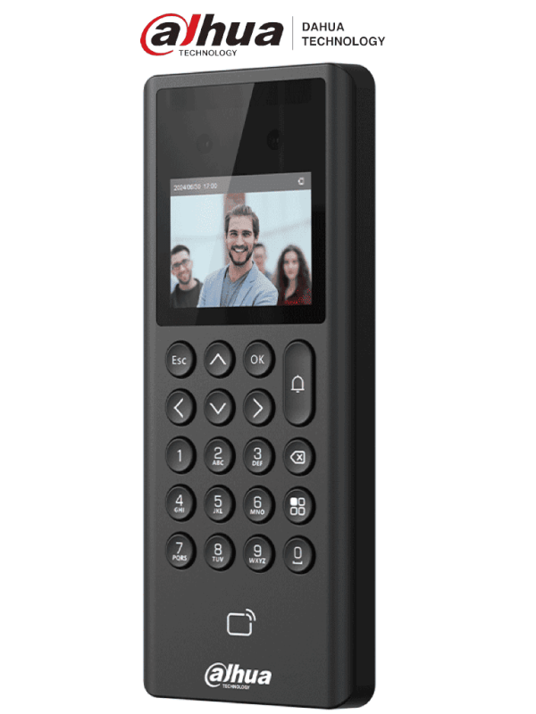 ASI3203E DAHUA Control de Acceso y Asistencia con Reconocimiento Facial y pantalla de 2.4"